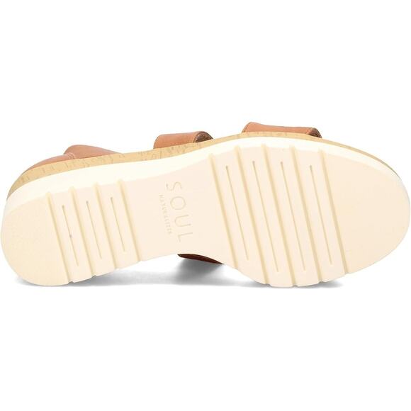 Soul Naturalizer Women's Goodtimes Ankle Strap Wedge Sandals, Toffee Size 10M - Picture 7 of 7